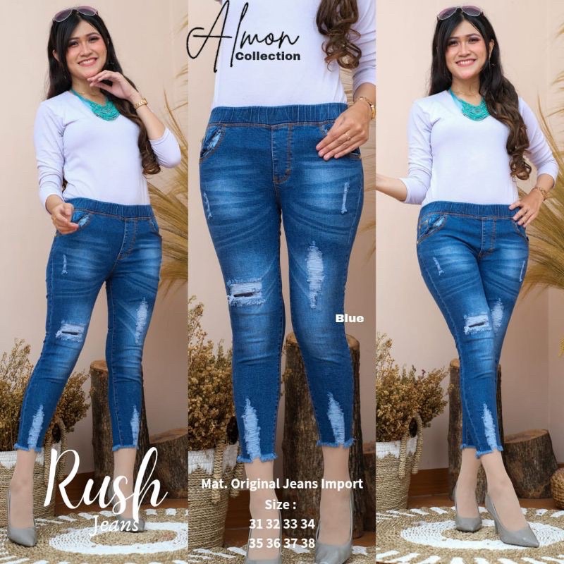 TERLARIS KHAYSA JEGGING JEANS RIPPED 7/9