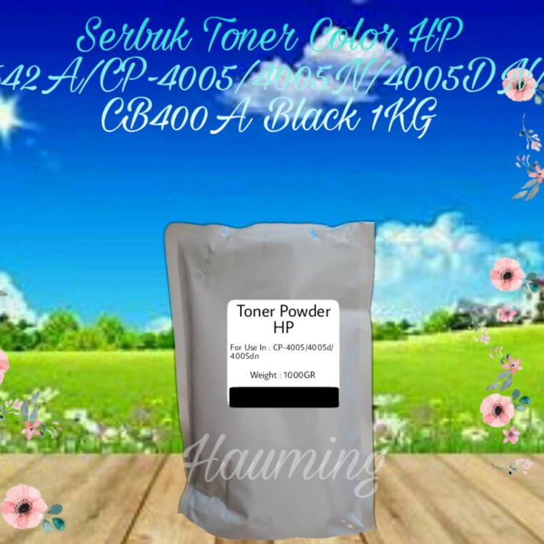 Serbuk Toner Color HP 642A CP4005 CP4005D CP4005DN CP4005N CP-4005 4005N CB400A Black 1kg