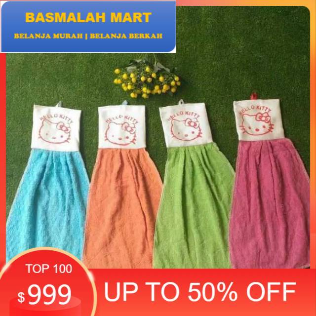Lap Tangan gantung Besar/ Lap Dapur bahan handuk Murah Original (Ilham Berkah Mart)