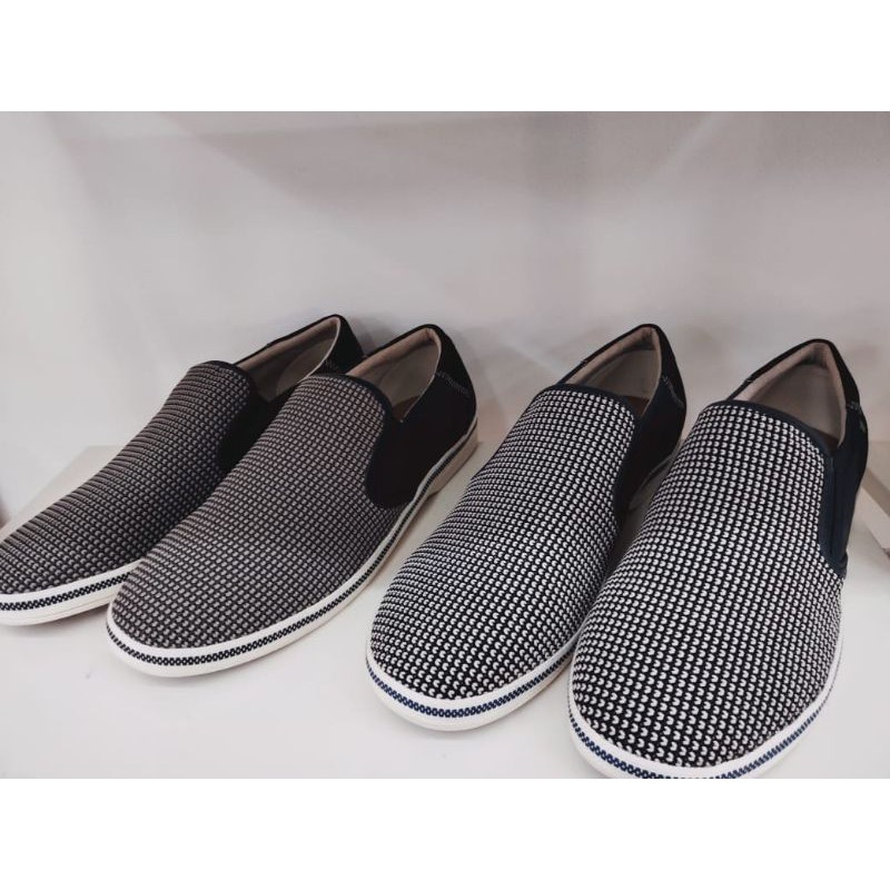 Sepatu BATA Pria Tanpa Tali (Navy & Black)