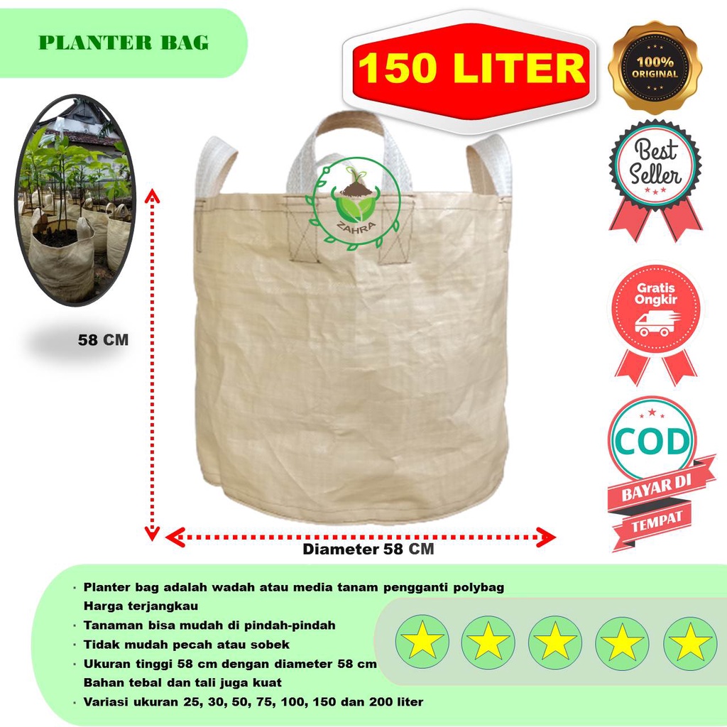 Planter Bag / Planterbag / Ukuran 18 sampai 150 liter