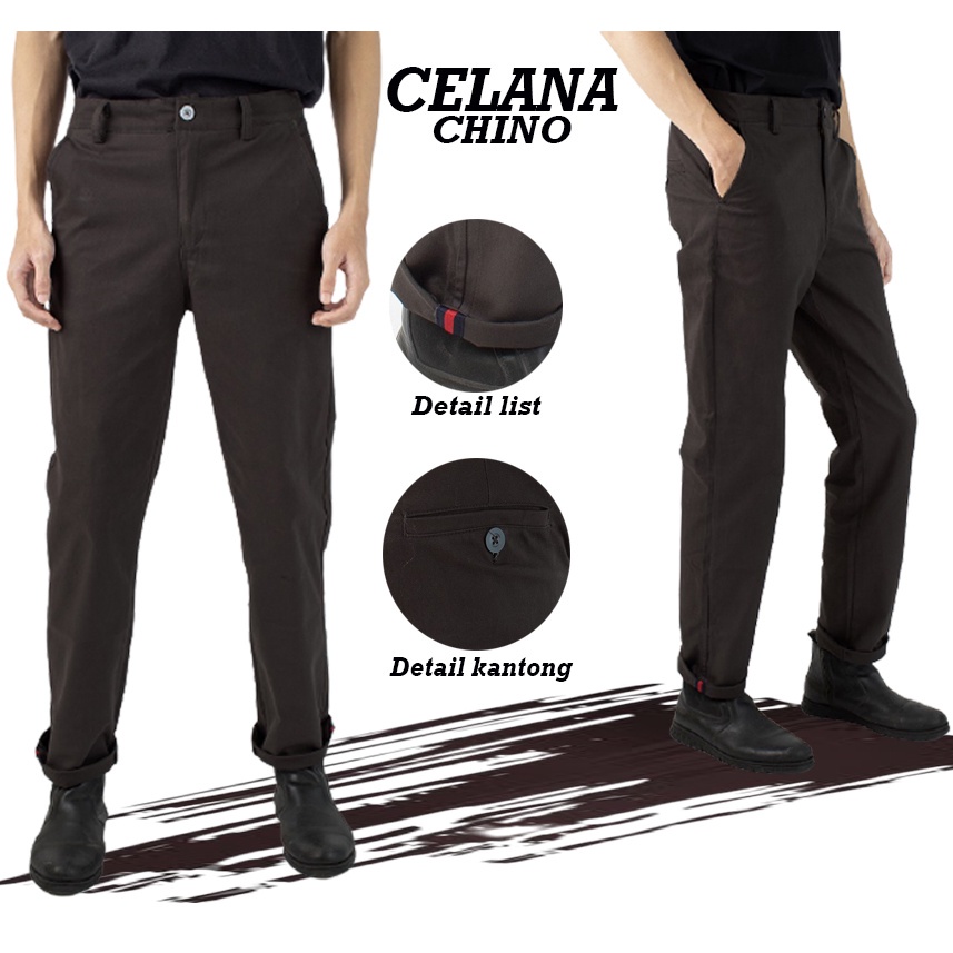 FORTGLASS Chino Pants Celana panjang Pria