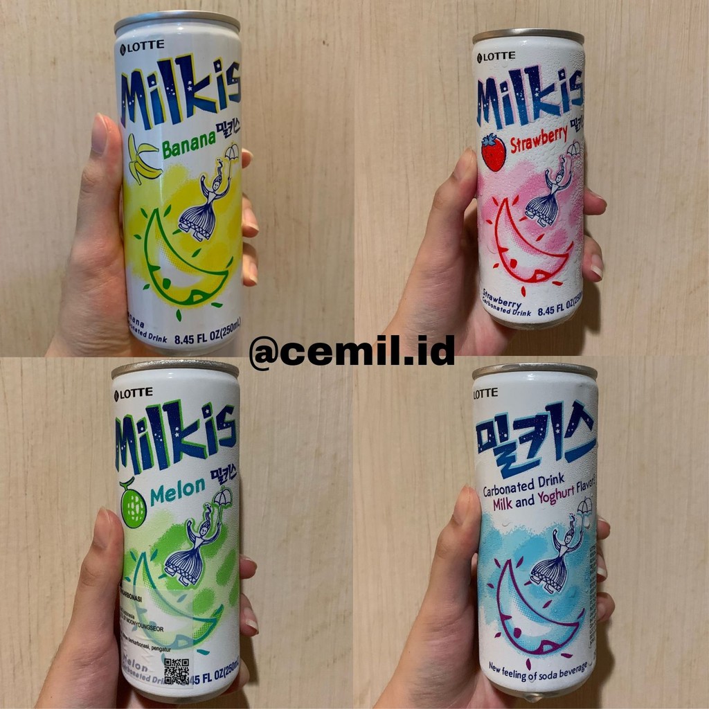 

LOTTE Chilsung Milkis MELON / STRAWBERRY / MILK AND YOGURT / BANANA Minuman Soda Susu IMPORT KOREA