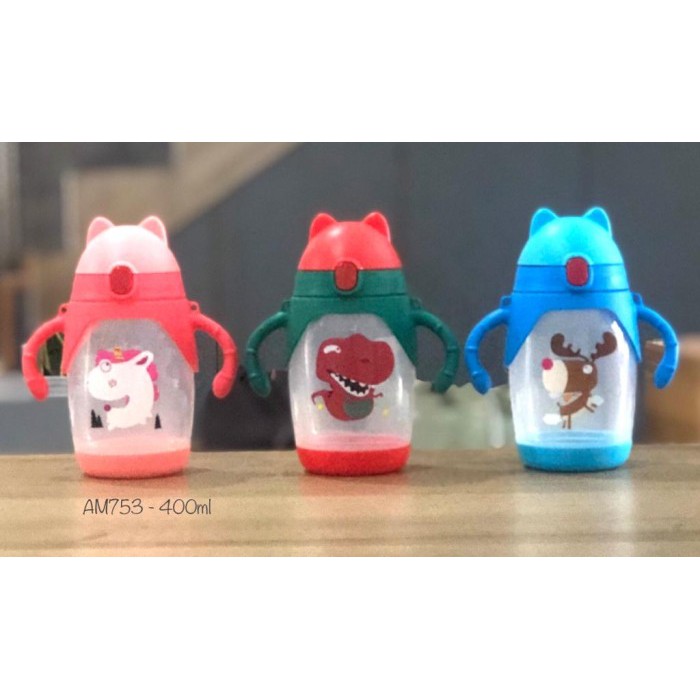 Botol Minum Anak BPA FREE / Botol Air Minum 400ml / Botol Air Minum Lucu