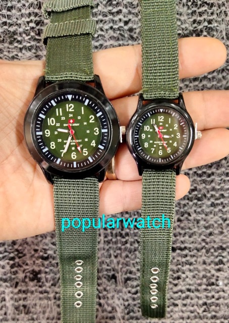 BEST SELLER!!! Jam tangan couple pria wanita kanvas (free box &amp; baterai cadangan)