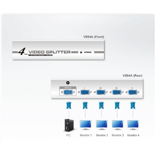 ATEN VGA splitter VS94A 4-port video splitter