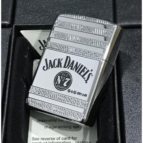 Zippo Armor Original USA 29526 Jack Daniels Deep Carved - Stok Lengkap