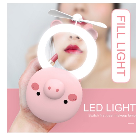 Kipas Angin Portable Lucu Karaker Kaca Cermin LED Mini Fan Mirror Portable Travelling 3 In 1 CERMIN LED TOUCH SENSOR/KACA CERMIN RIAS / KACA CERMIN MAKEUP LED MIRROR CERMIN LAMPU TIDUR BULAT KACA RIAS DANDAN MAKEUP KOSMETIK PUTIH / PINK BAGUS TERANG