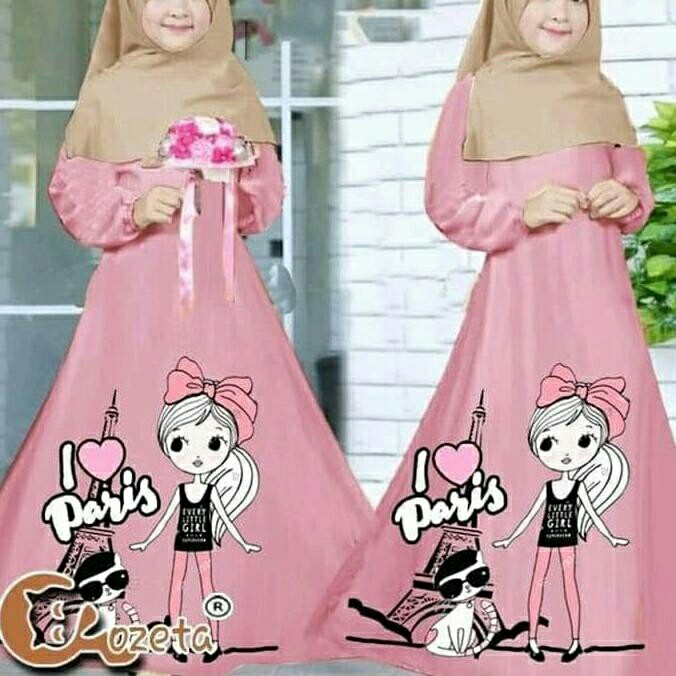 Dress Parki - Pakaian Anak Perempuan - Gamis Muslim Anak Terbaru