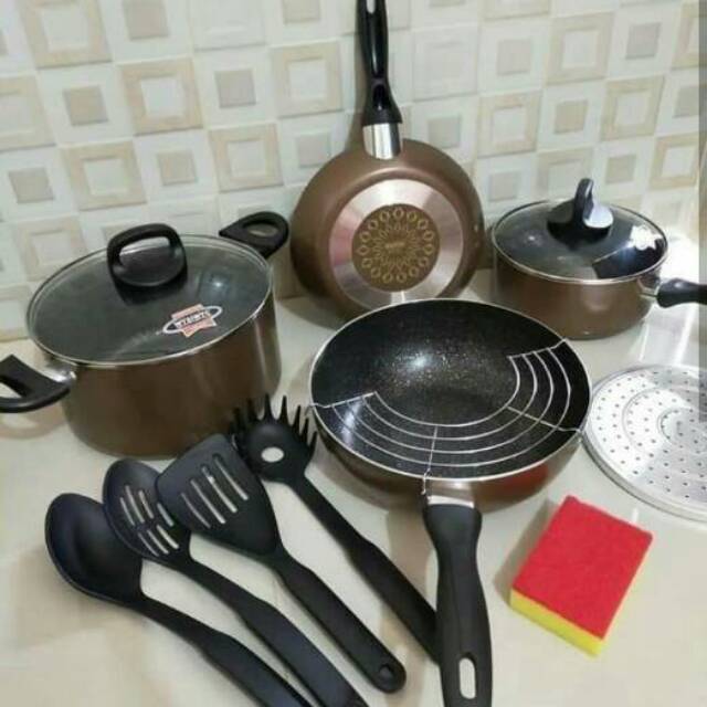 Panci Wajan Penggorengan Ekslusif Maxim Royal Set of 13 Lengkap Mewah dan Elegan