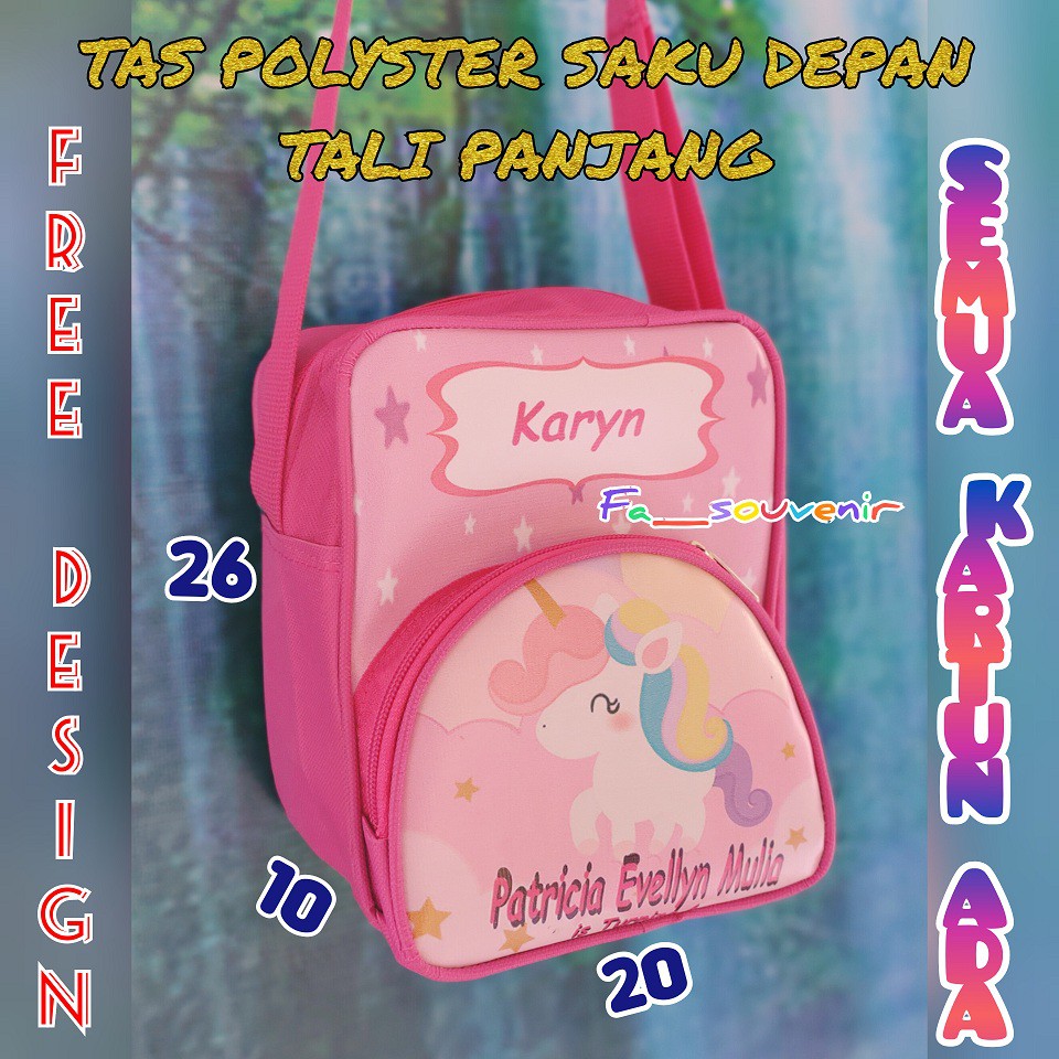 

goodie bag ulang tahun anak custom + saku depan