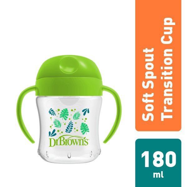 DR BROWNS Dr.Brown’s Soft Spout Transition Cup Sippy Cup 180ml 180 ml (Gelas Minum Anak Bayi)