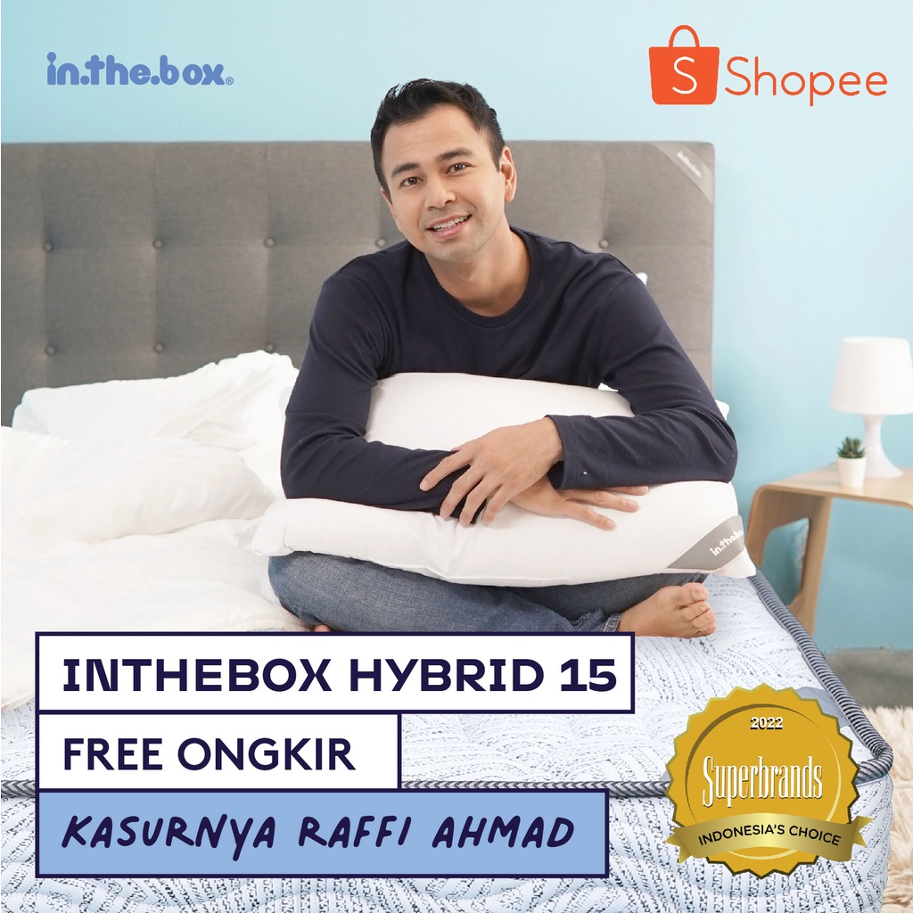 Ready  [COD] Kasur Busa INTHEBOX HYBRID 15 - FREE Bantal Ukuran 90x200, 100x200, 120x200,