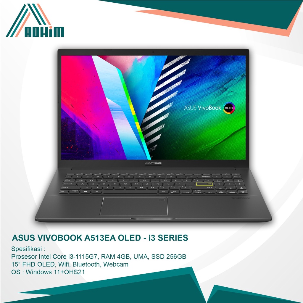 Asus Vivobook K513EA OLED321 Core i3 1115G4-4GB-256GB SSD-15" OLED