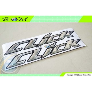 emblem logo lambang  honda vario click chrome krum silver 