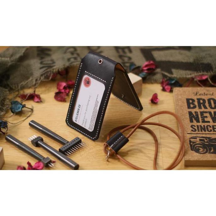 

✨ BISA BAYAR DITEMPAT✨ Motala Id Card Holder | Lanyard tag leater - Black PROMO Kode 609