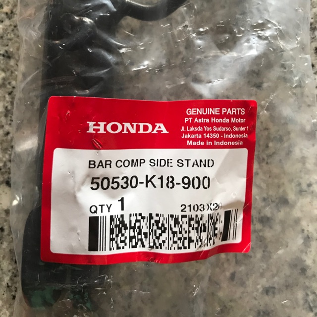 Jagrak samping Honda Verza Bar Comp Side Stand 50530 K18 900
