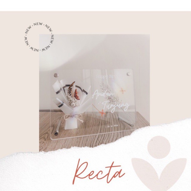 RECTA - Pressed flower / Floating frame / Acrylic frame / Frame akrilik