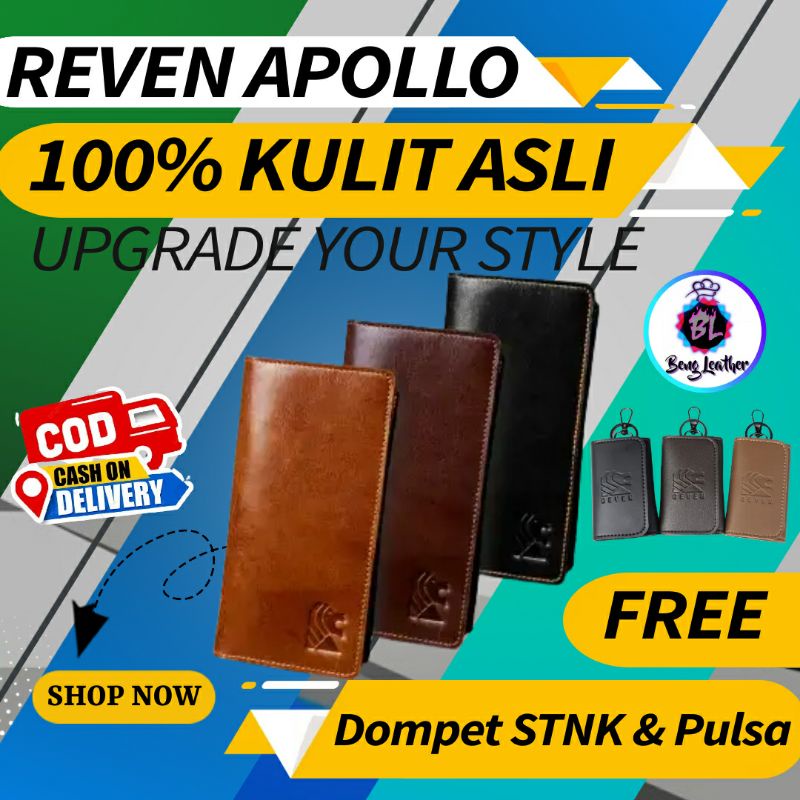 Dompet Pria Asli Kulit Dompet Waterproof Panjang Leather Kartu Lipat Tipis Simple Wallet Fashion Asl