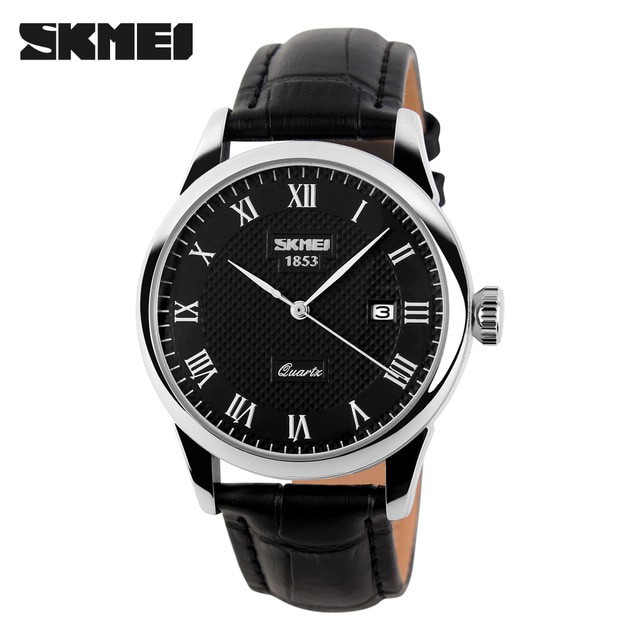 Jam Tangan Pria Clasic SKMEI 9058 Original Anti Air Hitam Hitam