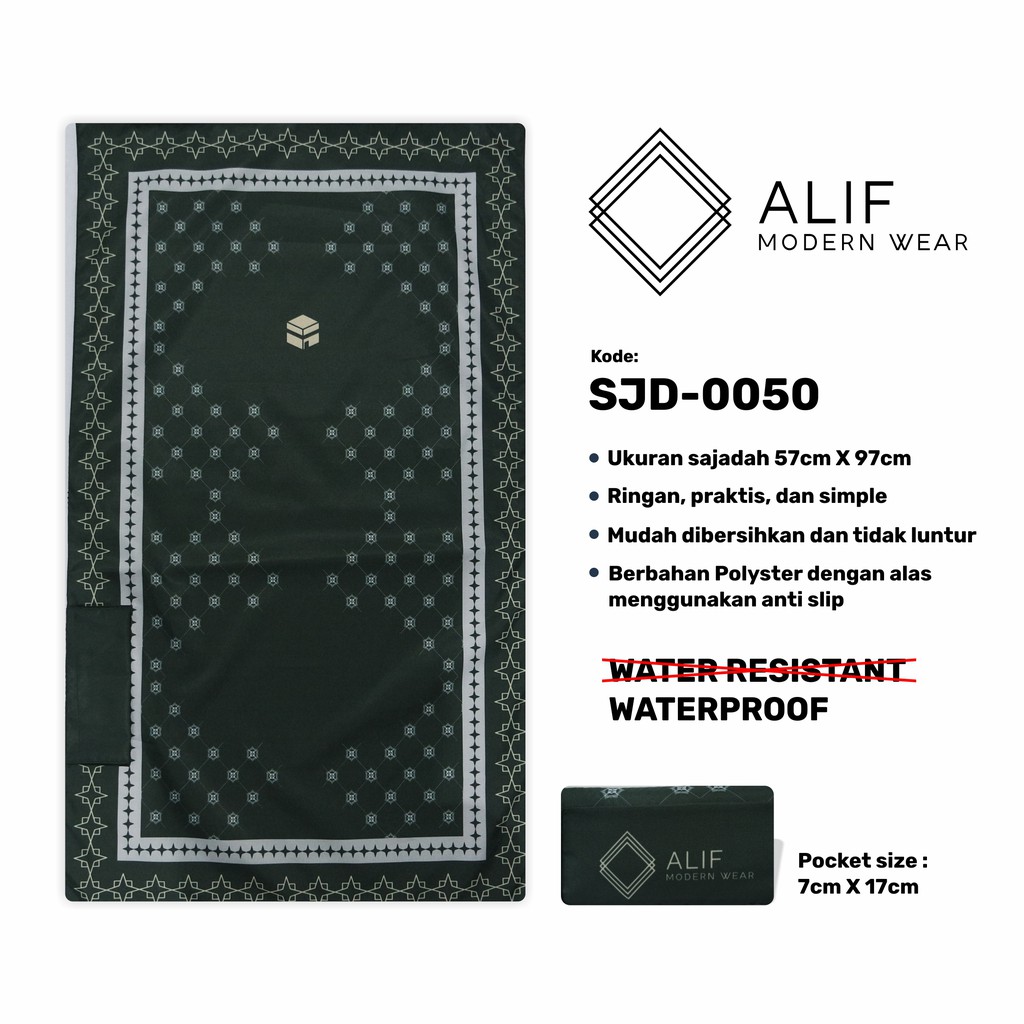 ALIF SAJADAH TRAVEL / SAKU / PORTABLE / WATERPROOF ( ALIF MODERN WEAR SJD-0050 )