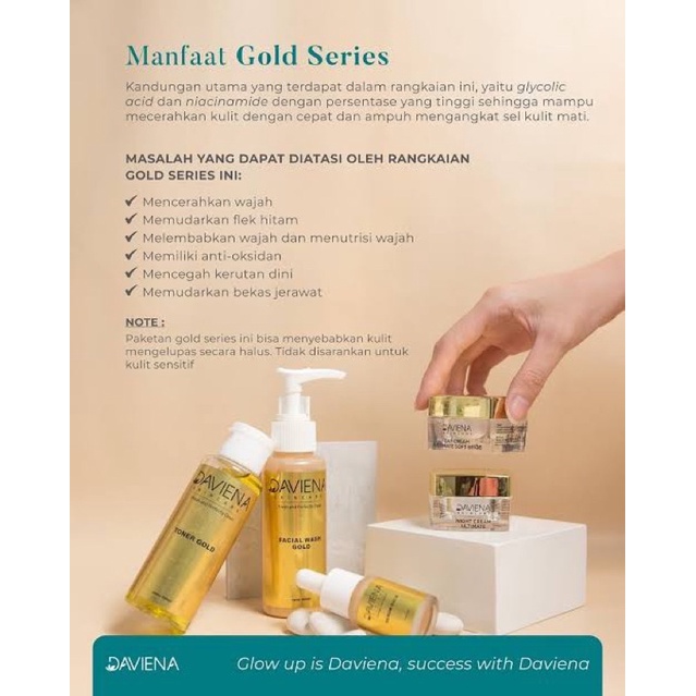 Jual Daviena Skincare Paket Gold Series Official Store Original Ready