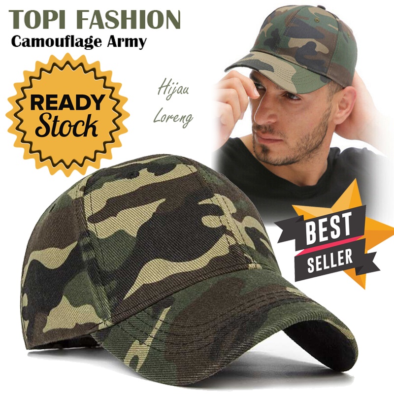 Topi Baseballfree ongkir Pria Dewasa Snapback Army Loreng Distro Ori Laki Laki Golf Caps Casual  Sty