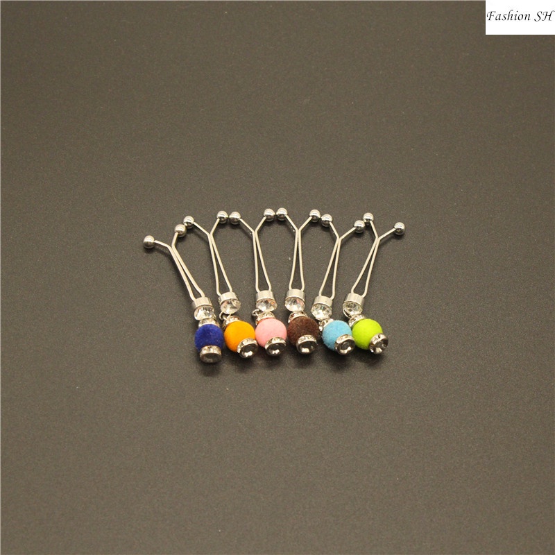 6pcs Bros Pin Bentuk Lentera Aksen Mutiara Warna Campur Untuk Hijab M20019-6 Pcs