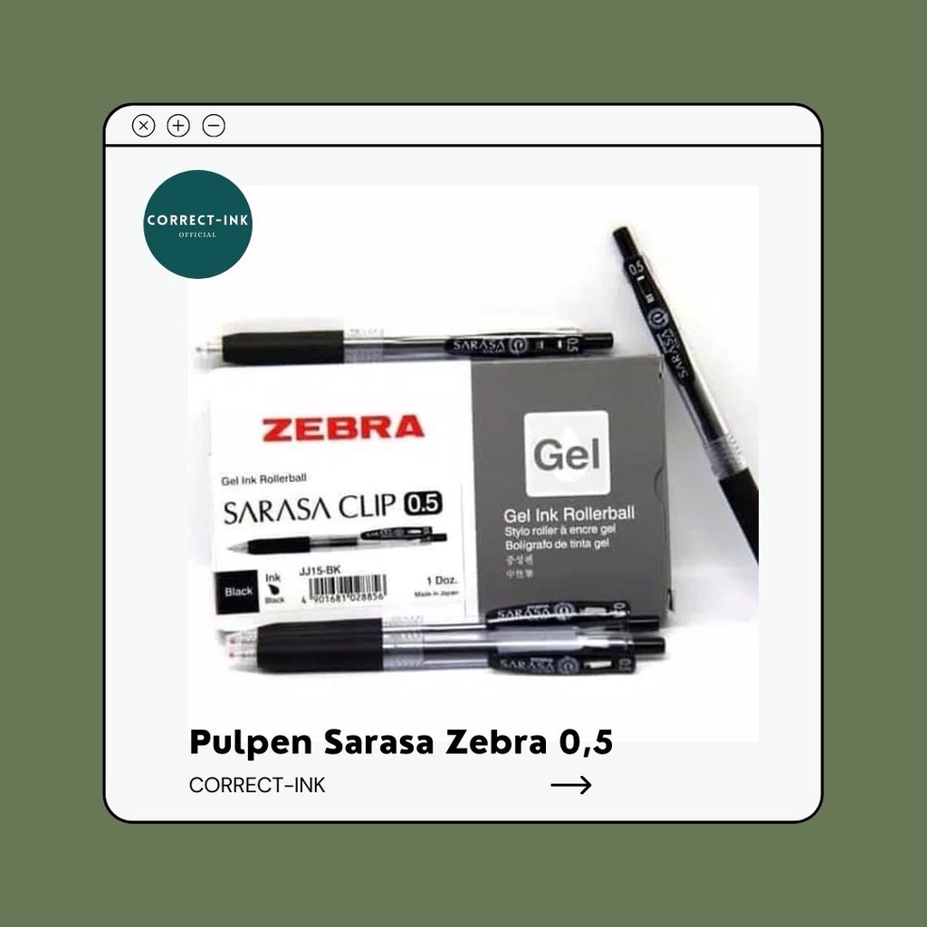 

Pulpen Gel Sarasa Clip Zebra 0,5 / Zebra Sarasa Clip 0,5