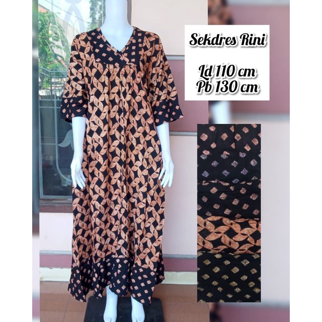SEKDRESS RINI BATIK PEKALONGAN MODERN WANITA