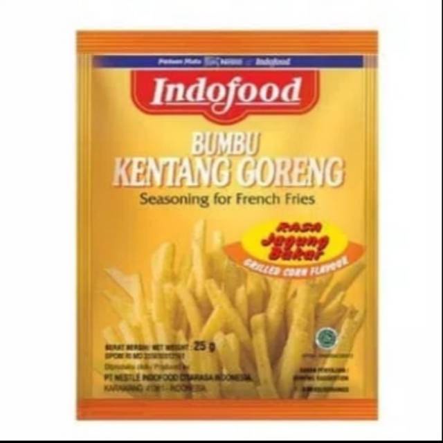 

Bumbu Kentang goreng Indofood rasa jagung bakar