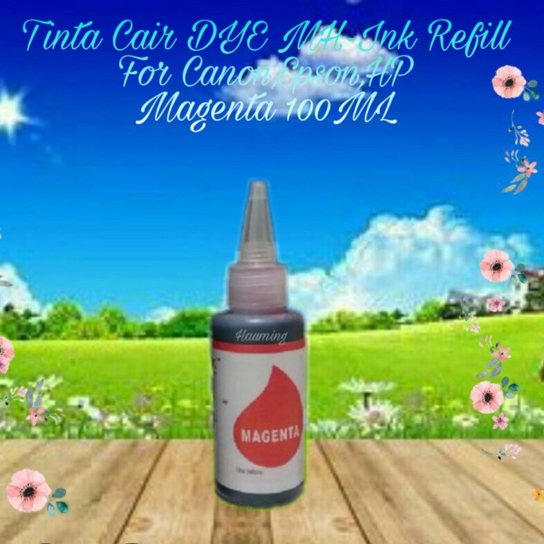 Tinta Cair Refill DYE MH-Ink Korea Canon Epson HP INKJET Magenta 100ml High Quality