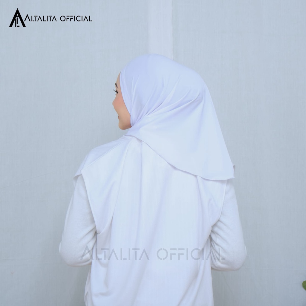 Altalita - Jilbab Bergo Zyta Non Pad Instan Polos Terbaru Bahan Jersey Premium Cocok untuk Olahraga Volly Futsal Senam dan Sehari-hari