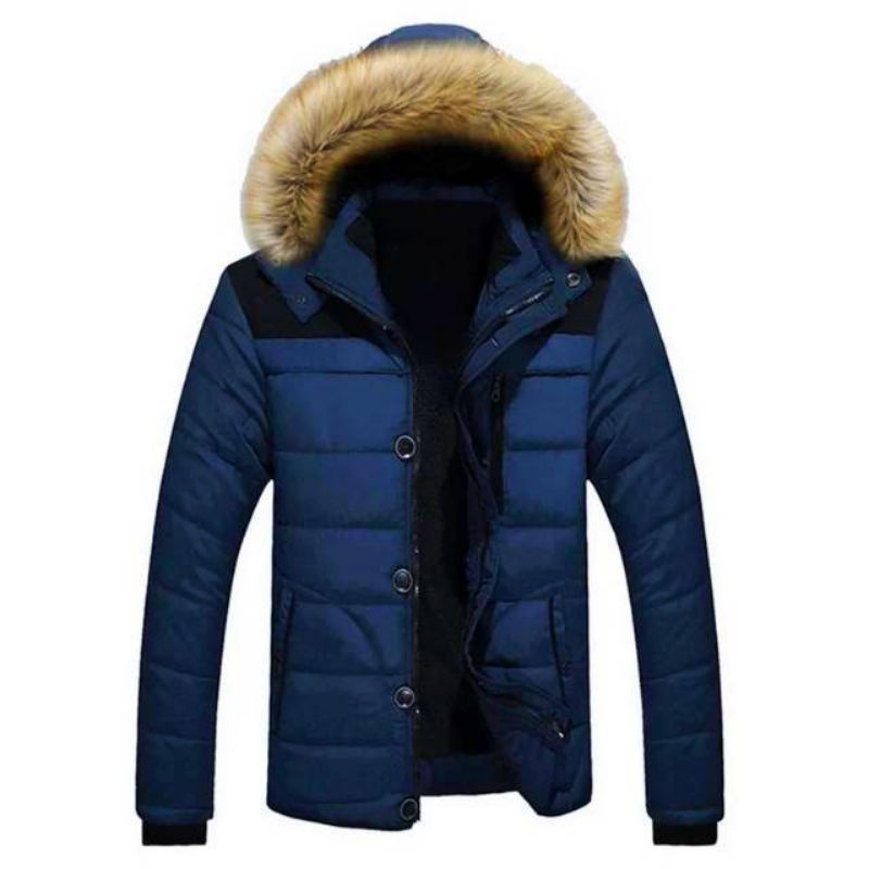 jaket winter musim dingin jaket bulu mantel gelembung jaket pria tebal parka hoodie bulu