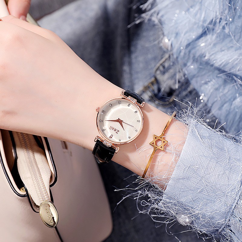 Watchyou Jam Tangan Wanita Fashion Mother-of-pearl Face Star Gradient Watch Ins Wind Casual Simple Personality Women's Watches