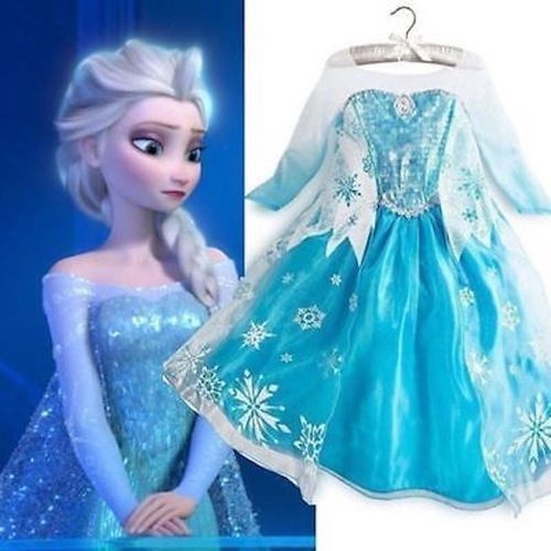 Baju Kostum Frozen Elsa Import
