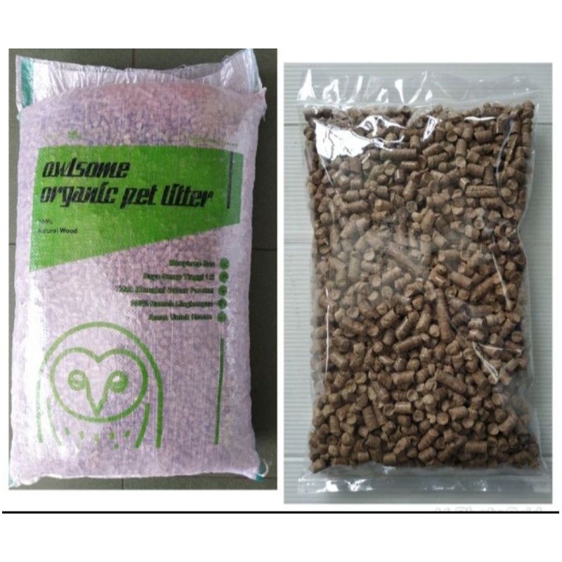 Wood Pelet Organic Pet Litter Cat Litter Kemasan 20Kg