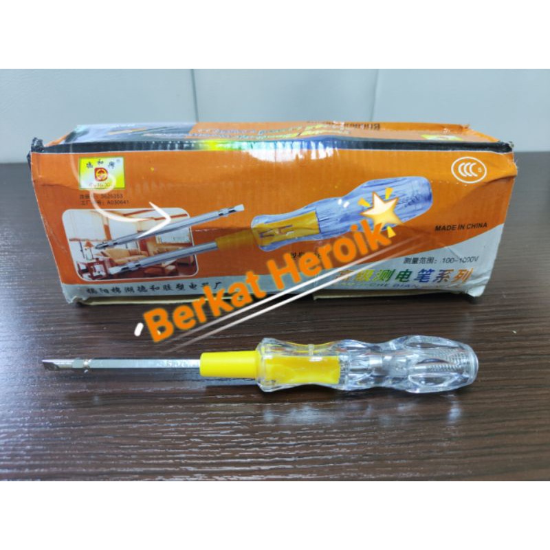 Tespen Bolak Balik 2 Way/obeng tespen bolak balik /test pen listrik /bahan  bagus