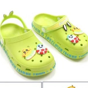 HappyOliver CRACK EGG PAO2 Sandal Anak Laki Laki Perempuan Bahan Karet Model Lucu 0-5 Tahun Import