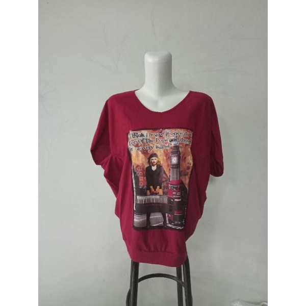 Promo Baju Kaos Blouse Wanita Triset Ori  Merah Size  Dan S/M Dan M/L
