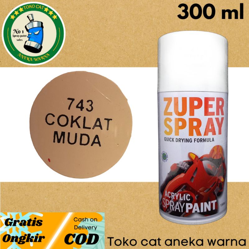 cat semprot 300cc coklat cokelat muda zuper spray produk dari rj london spray paint pilok pilox