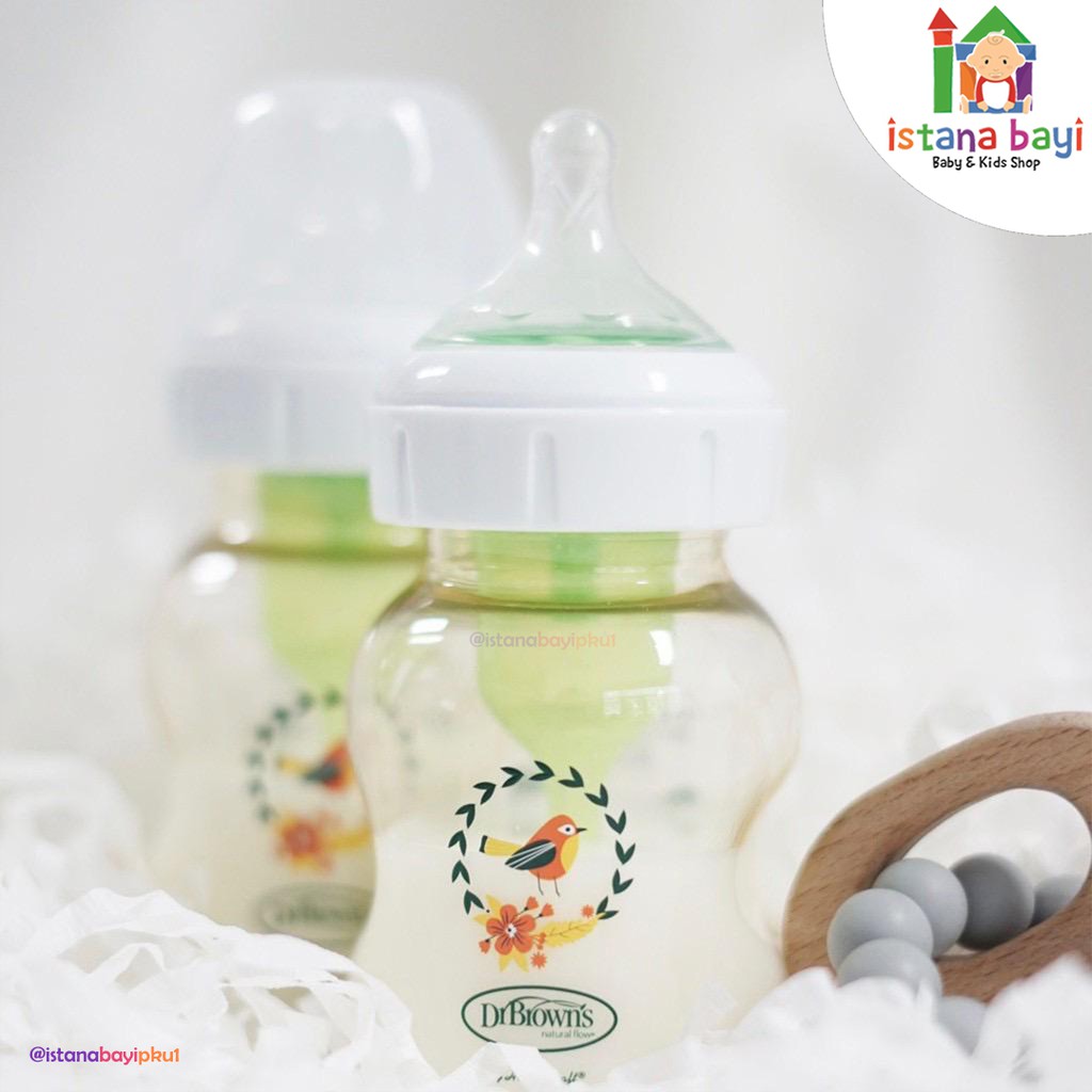 Dr.Brown's 5oz/150ml PPSU Wide Neck Options+ Deco- Botol Susu/Botol susu bayi