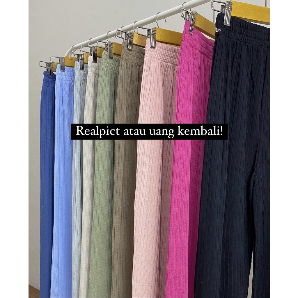 Kulot Knit Rib Basic Premium Kulot Polos Kulot Adem by DAZPROJECT