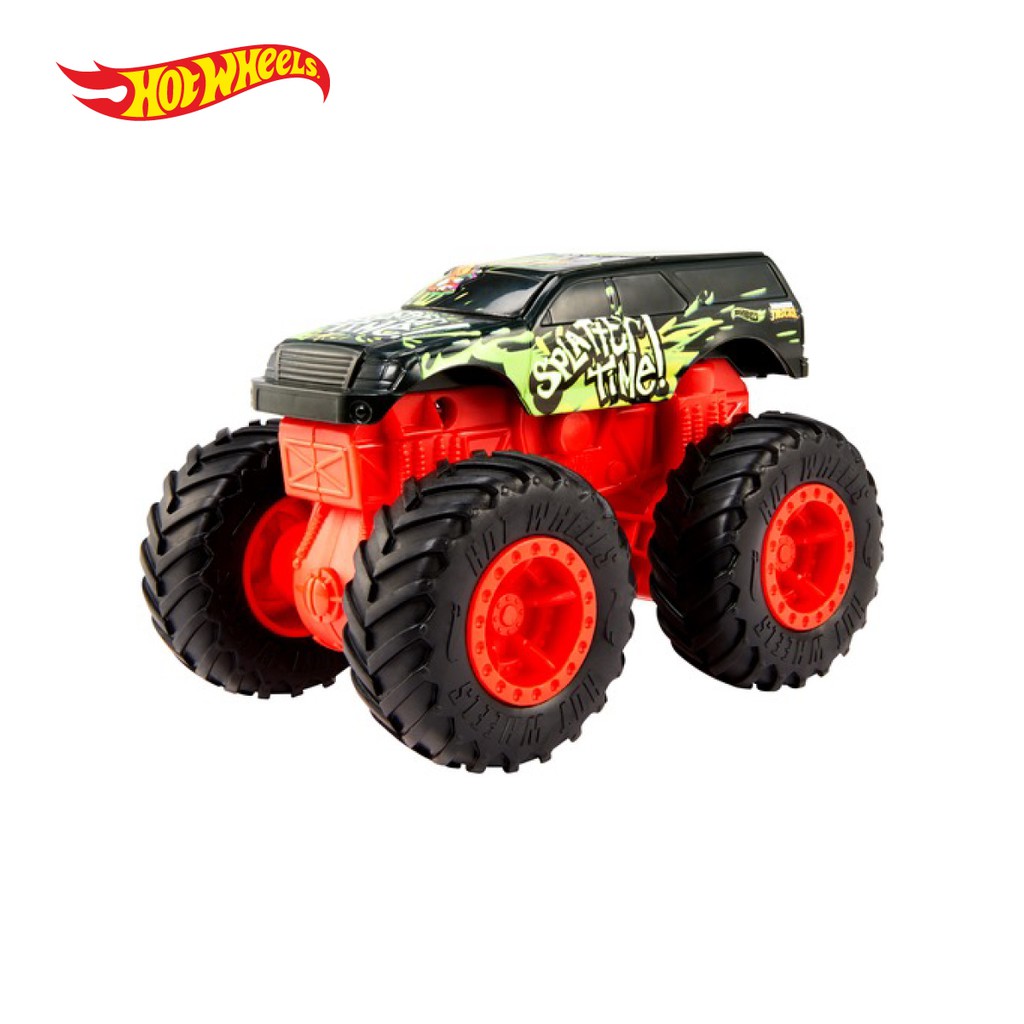 Hot Wheels Monster  Trucks 1 43 Splatter Time Mainan  