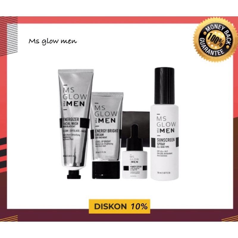 MS GLOW MEN PAKET COMPLETE / MS GLOW FOR MEN / PAKET MS GLOW FOR MEN / SKINCARE PRIA / MS GLOW ORI
