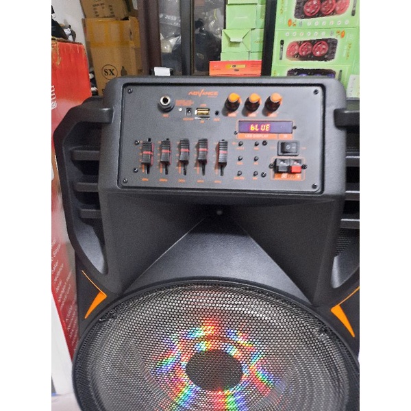 SPEAKER KAROKE ADVANCE K1506 + FREE 2 MIC WIRELESS SPEAKER BLUETOOTH MEETING 15 INCH