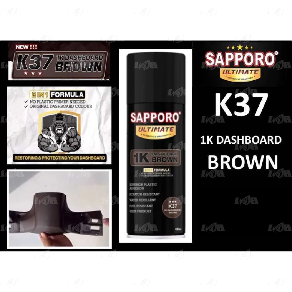 SAPPORO ULTIMATE DASHBOARD BROWN K37 1K Cat Semprot Aerosol Paint Coating