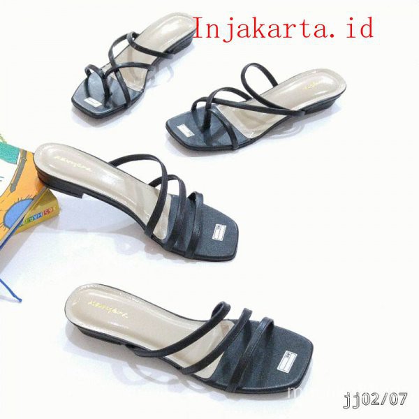 Borneo Sendal Sandal JJ02 dan JJ07 Block Heels Hak Tahu Keren isML