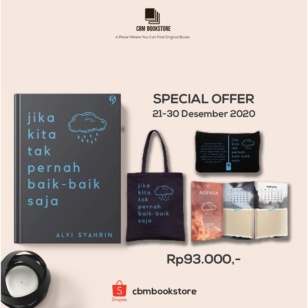 

JIKA KITA TAK PERNAH BAIK-BAIK SAJA - ALVI SYAHRIN - BONUS TOTE BAG / POUCH, KALENDER 2021