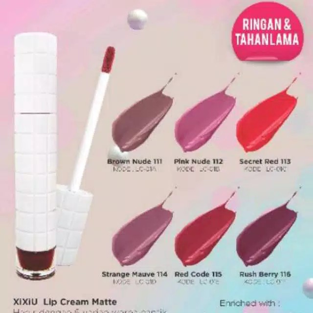 ❣️Rakkistore99❣️Xi Xiu Lip Cream / Lip Cream Satin Matte (100% Original)